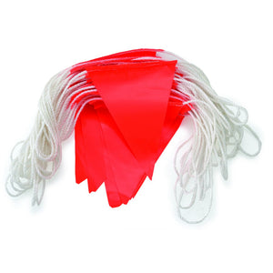 Bunting PVC Hi Vis Triangle Rope With Flags - 45 flags 30m (Orange/Green)