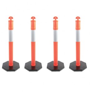 Hi-Vis 'T' Post Bollards with Base-8kg