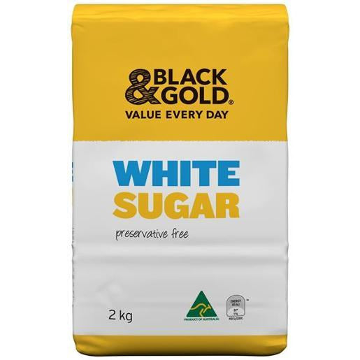 Black & Gold White Sugar, Pack 2kg