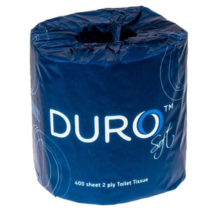 Individually Wrapped Duro Toilet Paper Roll 2ply 400 sheets (48 rolls)