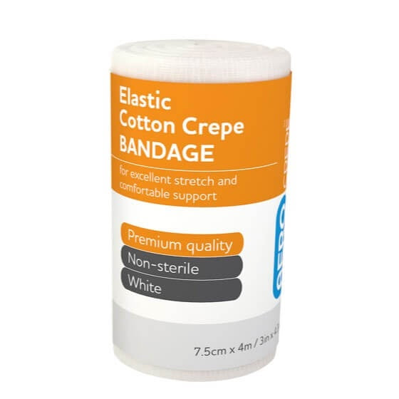 AeroCrepe Elastic Cotton Crepe Bandage 7.5cm x 4m