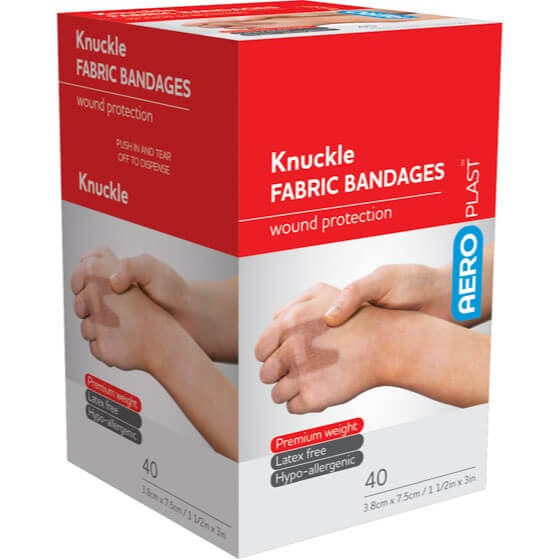 AeroPlast Knuckle Fabric Bandages x40 3.8cm x 7.5cm