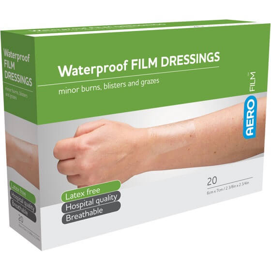 Waterproof Film Dressings (20 Per Box) 6cm x 7cm