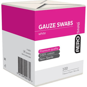 Non- Sterile Gauze Swabs (100 Per Box) 7.5 cm x 7.5 cm