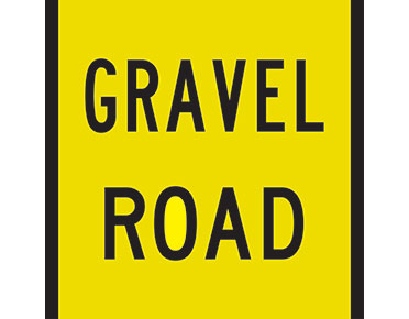 Gravel Road Sign 600 X 600mm