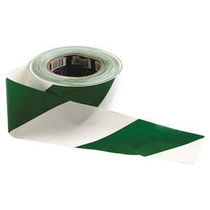 Safety Barricade Tape Green/White