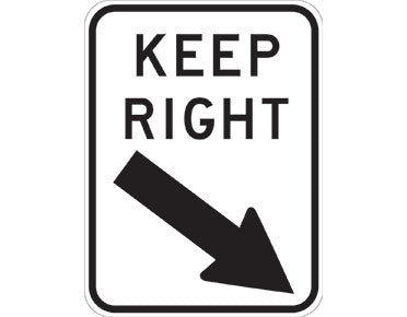 Keep Right Sign (600x600mm)