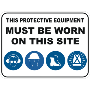 PPE Safety Sign (900x600mm)