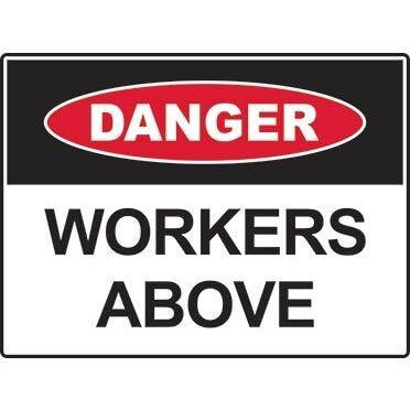 Danger sign: Workers Above(300x225/450x300/600x450)