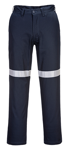 Straight Leg Pants with Tape Navy