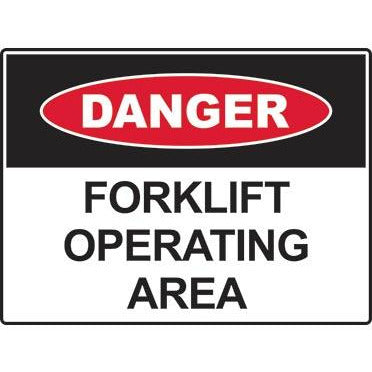 Danger sign: Forklift Operating Area(300x225/450x300/600x450)
