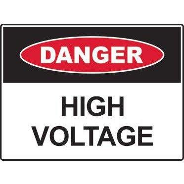 Danger sign: Danger High Voltage (300x225/450x300/600x450)