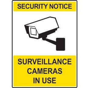 Surveillance Cameras In Use Sign 600 X 450mm