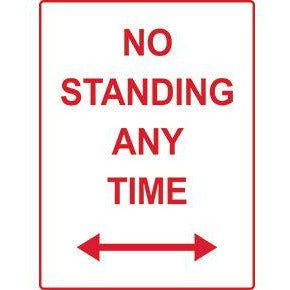 No Standing Anytime Sign 600 X 450mm