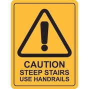 Caution Step Stairs Sign (600x450mm)