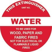 Fire sign: fire extinguisher marker water
