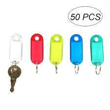 High quality Key Tags - Assorted Colours (50 tags)
