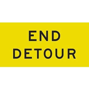 End Detour Sign 1200 X 600mm