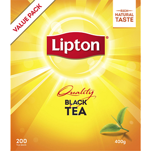 Lipton Quality Black Tea Value Pack, Pack 400g (200 Tea Bags)