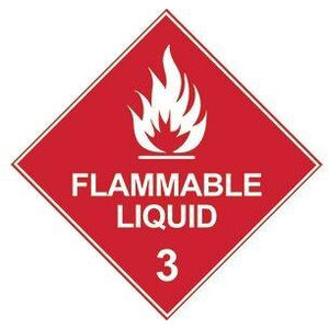 Fire Sign: Class 3 flammable liquid (white)