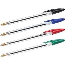 Ballpoint Pens - 12 pens (Blue/Black/Red)