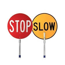 600mm 3M Reflective Stop Slow Sign with Handle