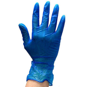 Vinyl Gloves Powdered Blue Extra Large (100)
