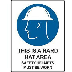 Safety Helmets Must Be Worn Sign (600x450mm)