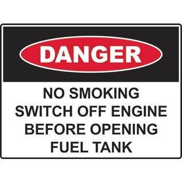 Danger sign: No Smoking Switch Off Engine(300x225/450x300/600x450)